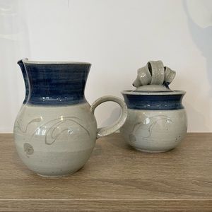 Vintage Handcrafted signed Pottery Set